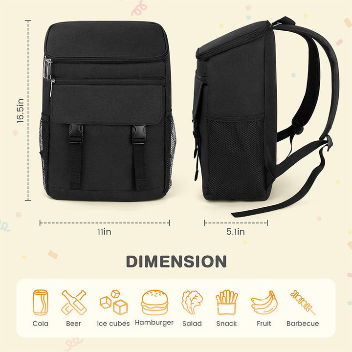 Unisex nan insulated cooler backpack with thermal lining, padded back and side bottle holders Kalsten