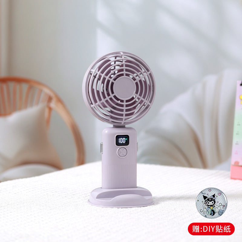 Women portable mini fan with digital speed display Kalsten