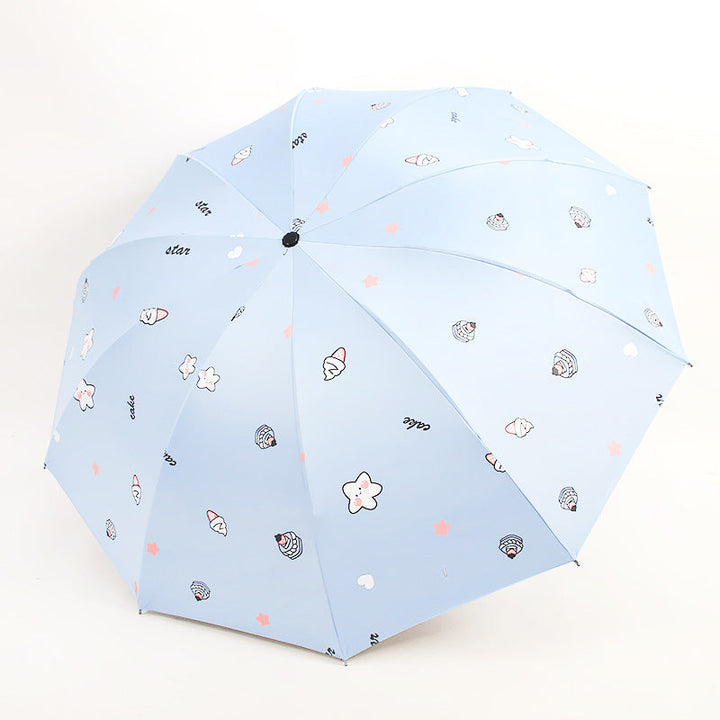 Women's Folding Umbrella with Playful Dessert Motif Kalsten