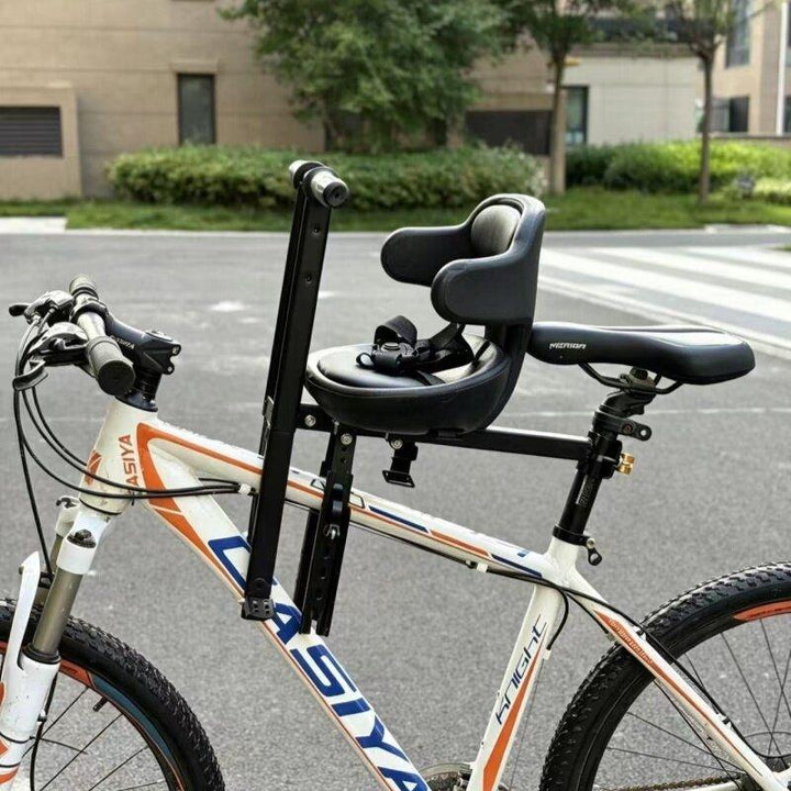 padded child bike safety seat with high back and five-point harness Kalsten