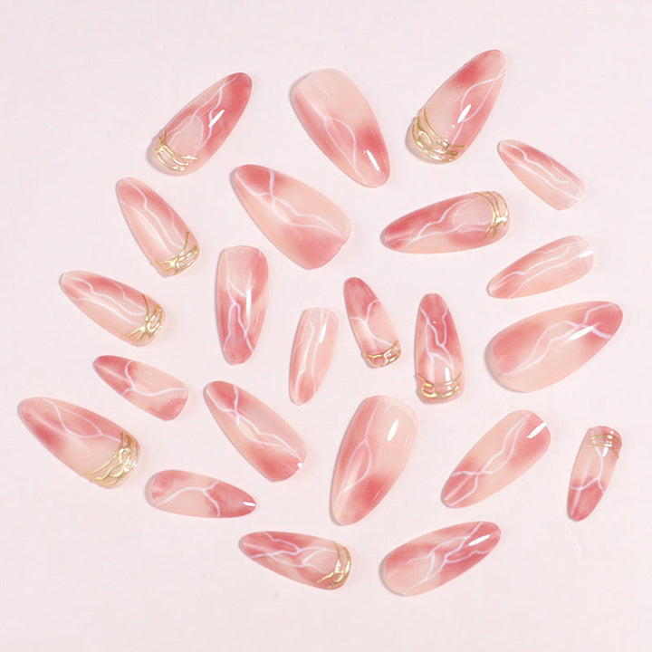 Premium Marble Effect Press-On Nail Set Kalsten