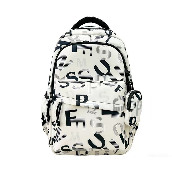 Stylish Graphic Lettered Backpack Kalsten