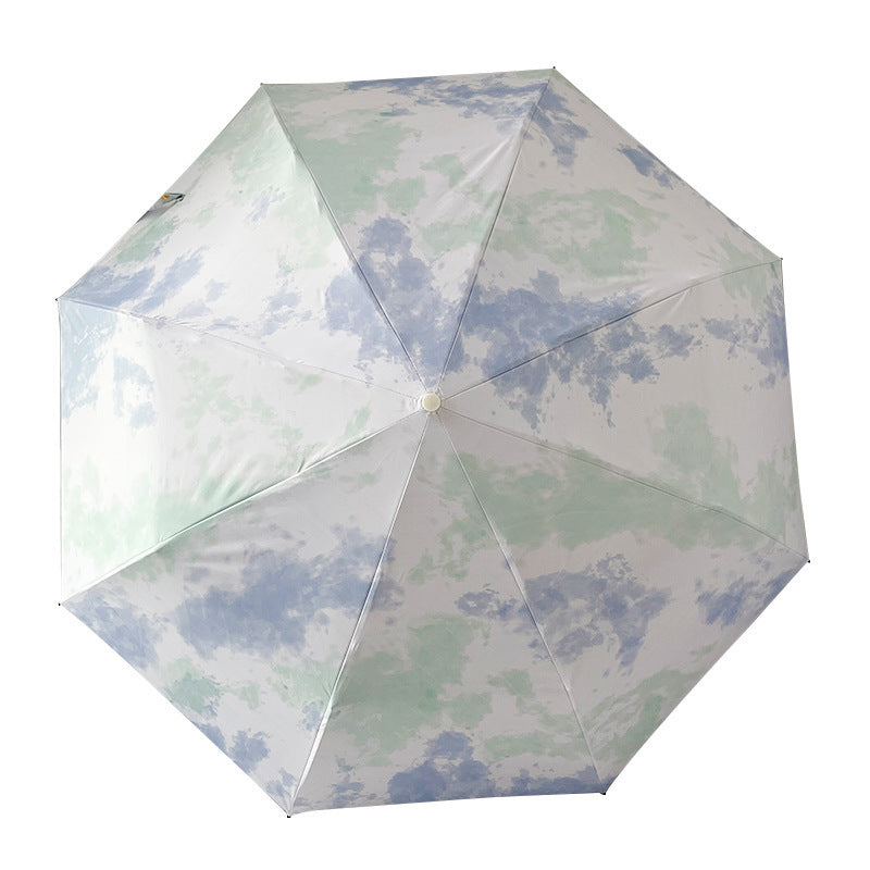 Ladies elegant folding umbrella with modern cloud pattern Kalsten