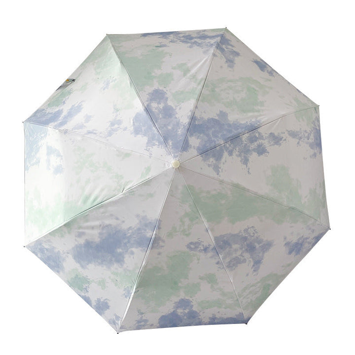 Ladies elegant folding umbrella with modern cloud pattern Kalsten