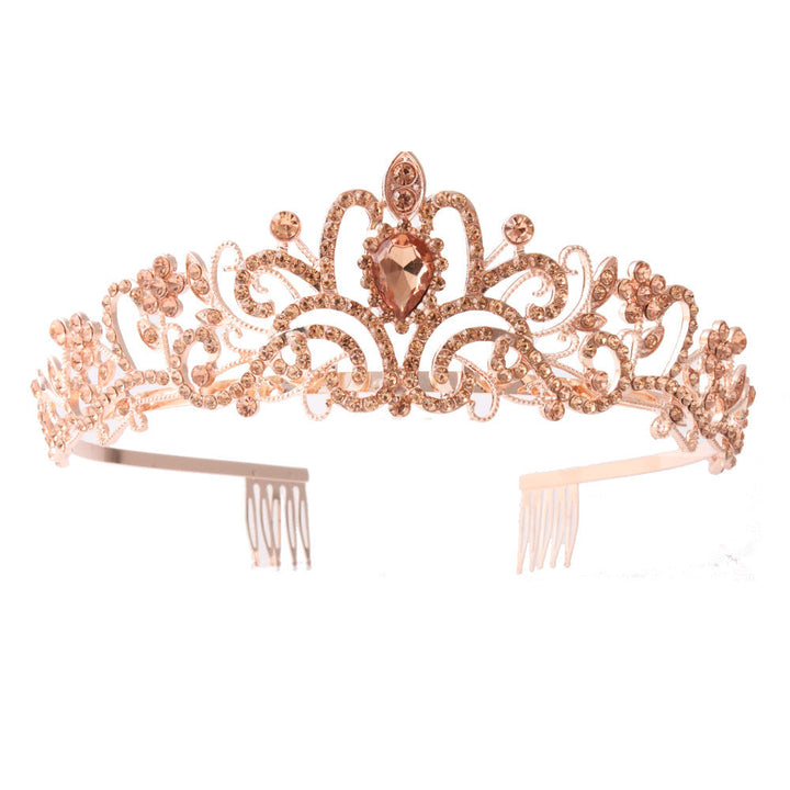 Ladies Sparkling Crystal Tiara with Filigree Design Kalsten