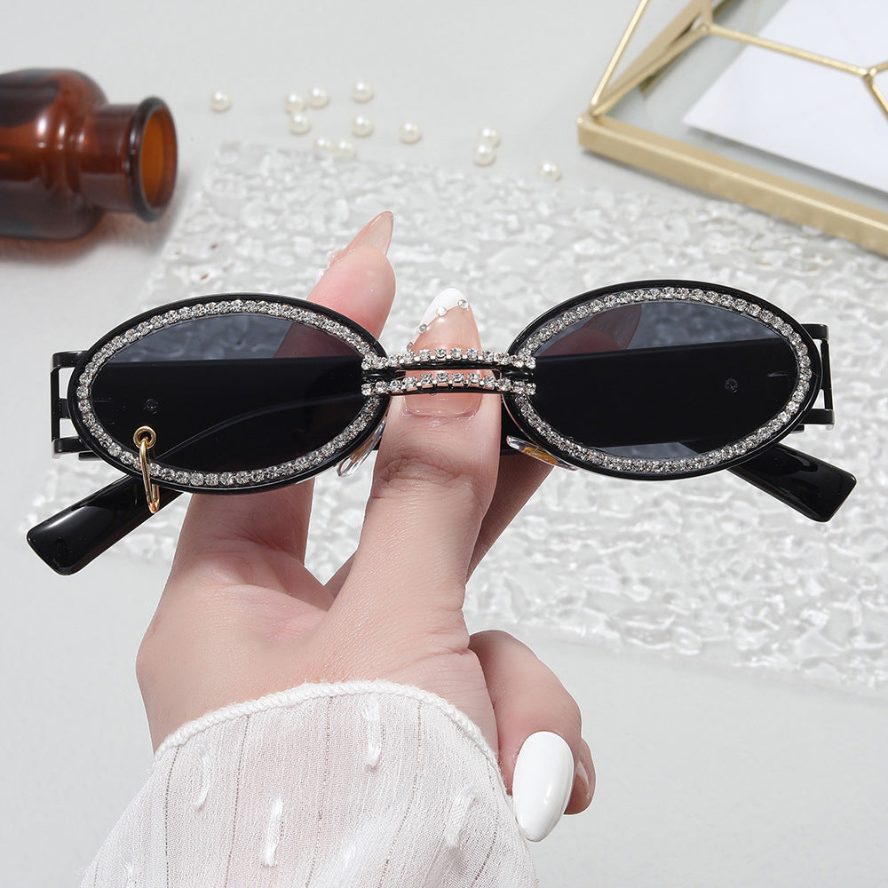 Women extravagant fashionable sunglasses with rhinestone-adorned frame Kalsten