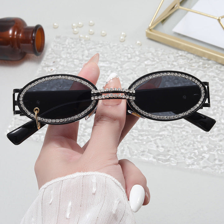 Women extravagant fashionable sunglasses with rhinestone-adorned frame Kalsten
