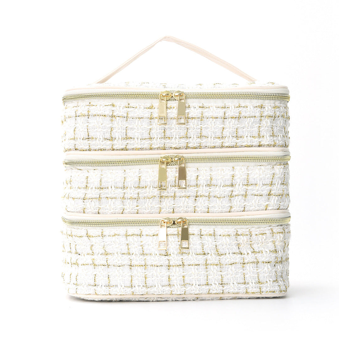 Cosmetic organizer bag with multiple compartments Kalsten