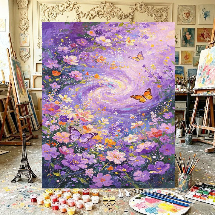 Vibrant Floral Swirl Canvas Art Kalsten