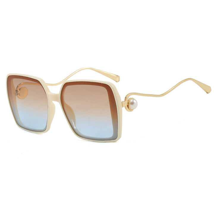 Women's fashionable square glasses with elegant metal frame and unique accents Kalsten