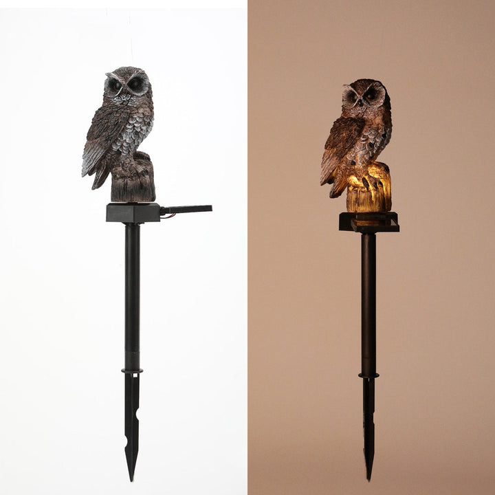 Realistic Owl Solar Garden Stake Light With LED Resin Sculpture Kalsten