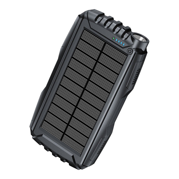 Solar-powered power bank with LED flashlight and sturdy housing Kalsten