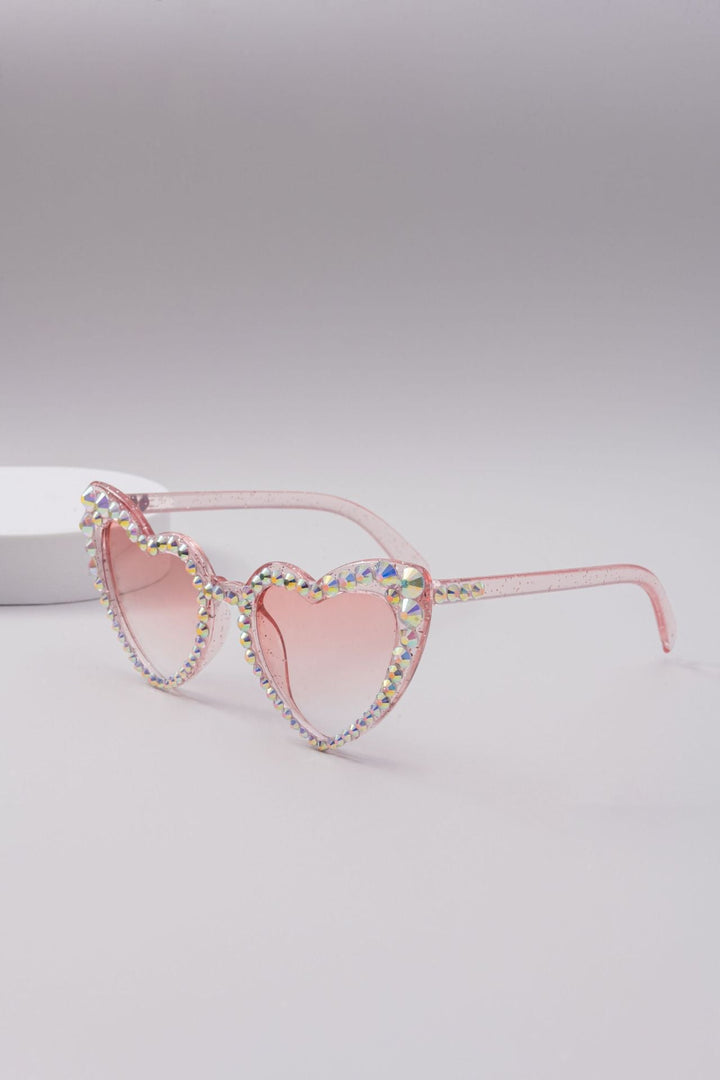 Women's Heart-Shaped Sparkle Sunglasses Kalsten