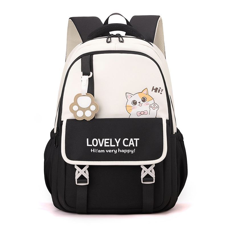 Cute Cat-Themed School Backpack