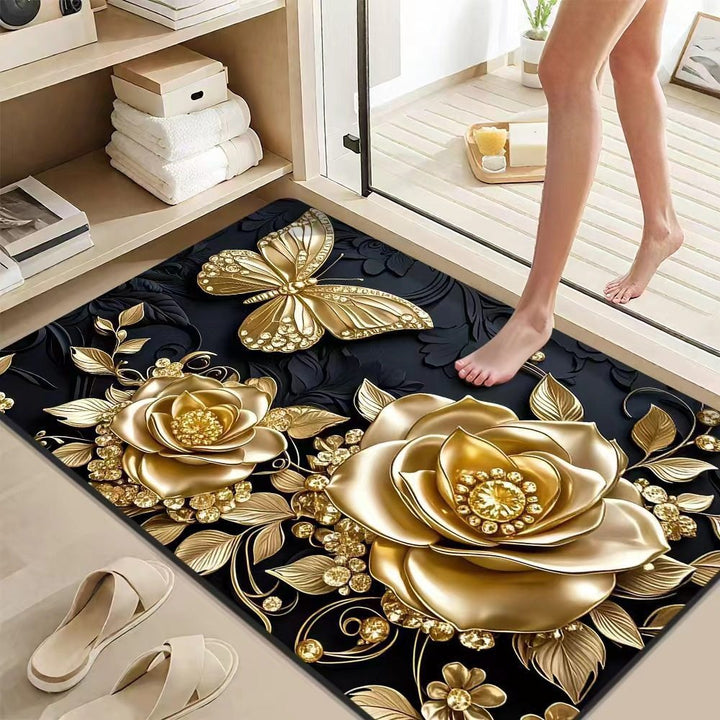 Elegant Lotus Flower Bath Mat Kalsten