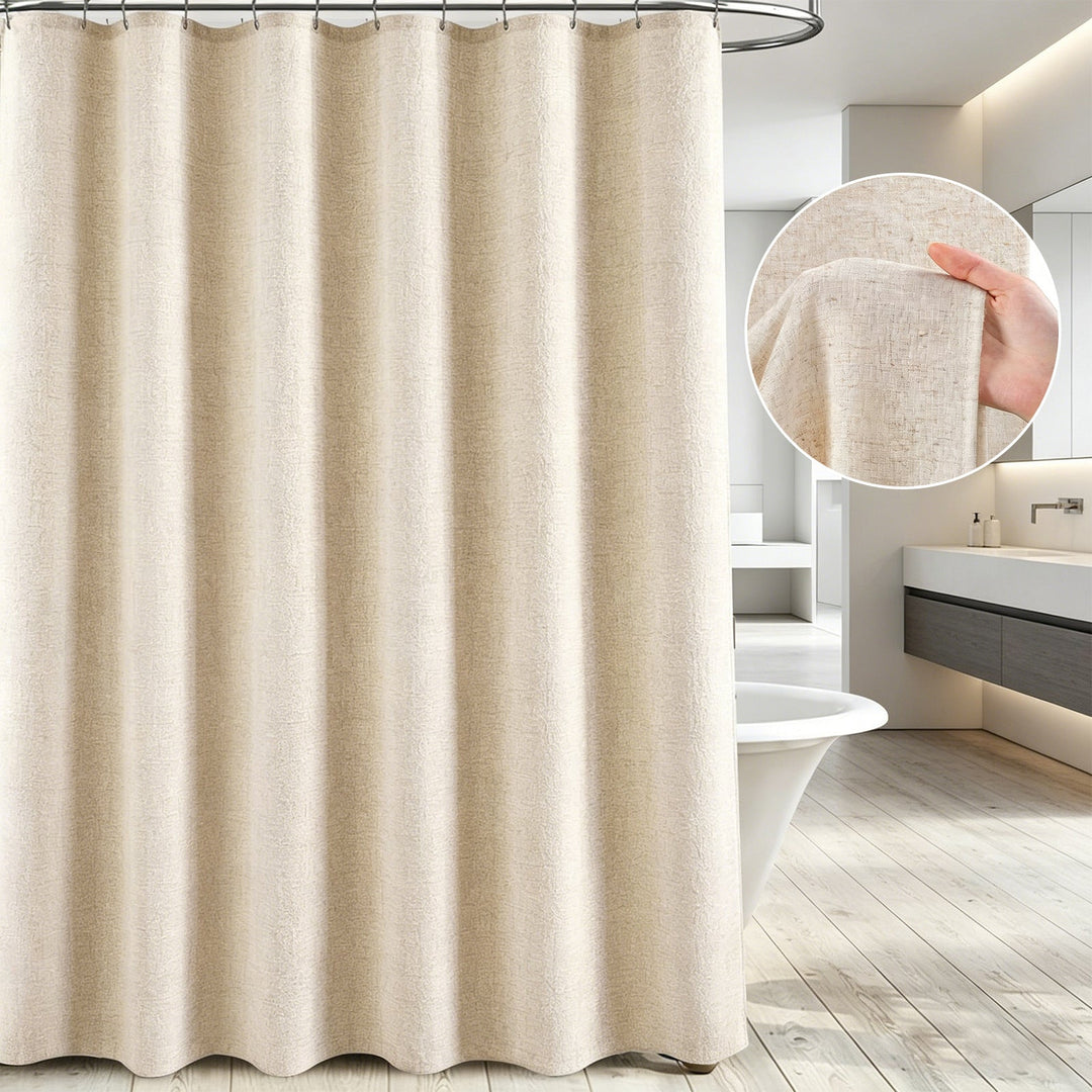 Textured Linen Shower Curtain Kalsten