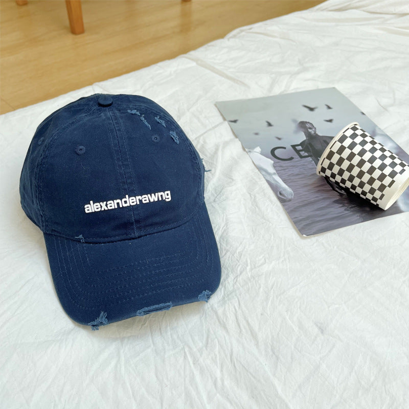 Unisex Distressed Cotton Baseball Cap Kalsten
