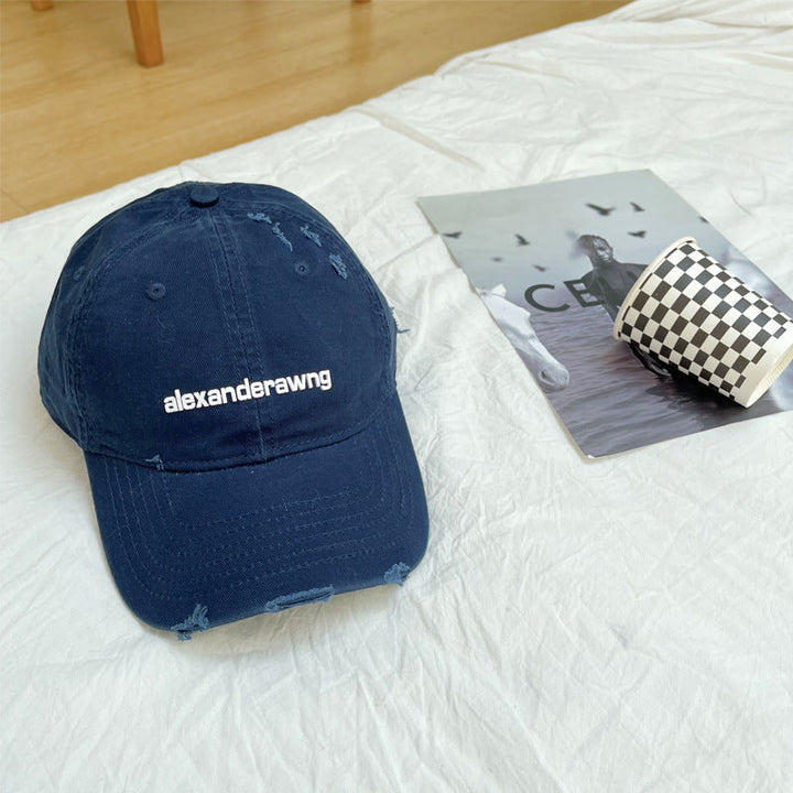 Unisex Distressed Cotton Baseball Cap Kalsten