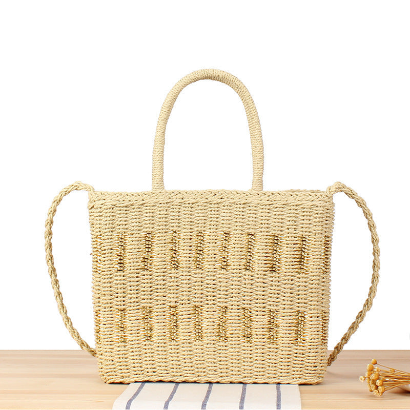 Braided tote bag with double carrying handles Kalsten