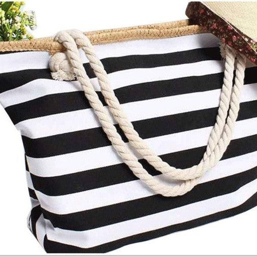 Beach bag with maritime stripe design Kalsten