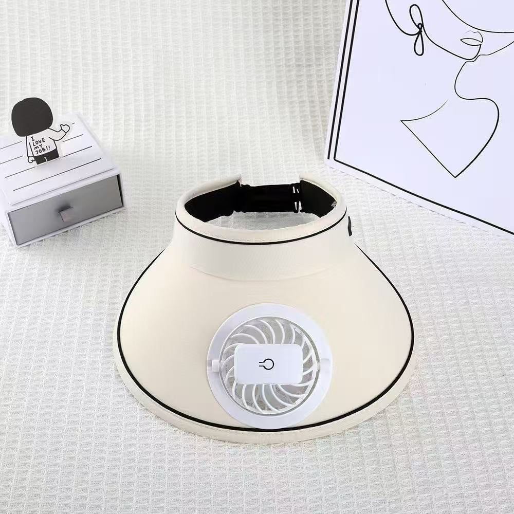 Sport Sun Visor with detachable front fan, adjustable headband and reflective piping Kalsten