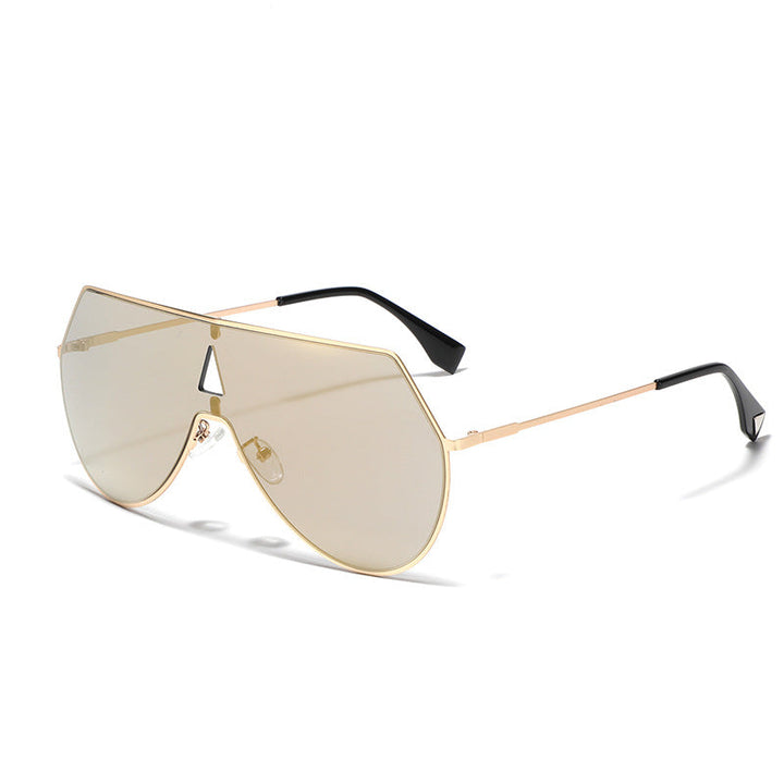 Women's futuristic oversized sunglasses with protective metal frame Kalsten
