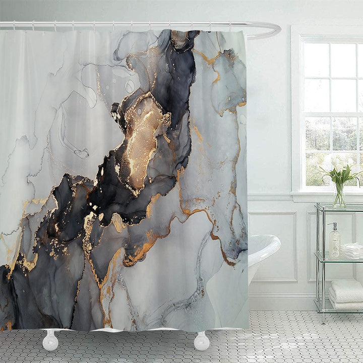 Artistic Marble Design Shower Curtain Kalsten