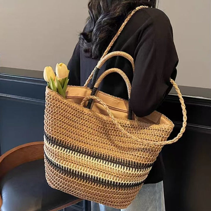 Handmade basket bag with modern patterns Kalsten