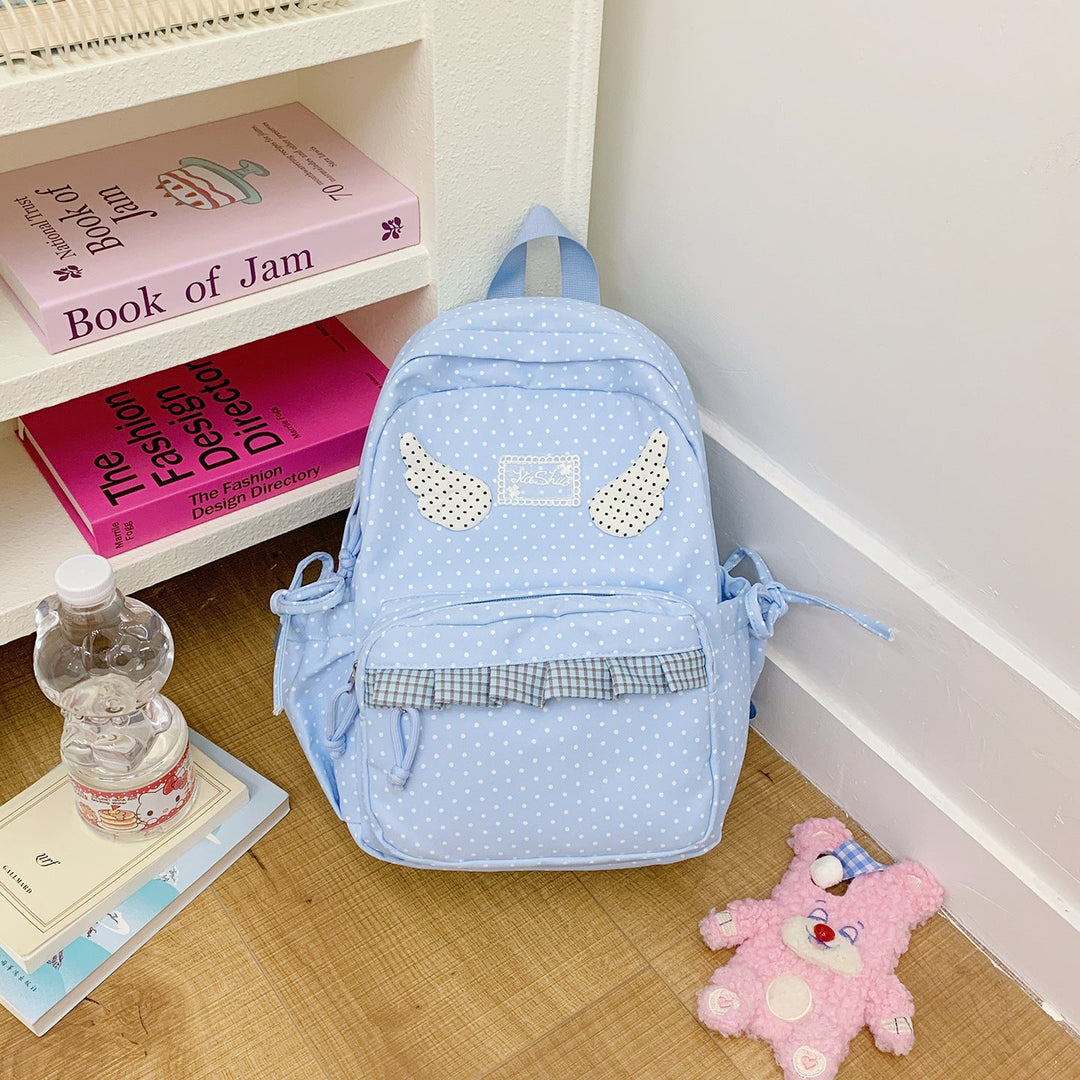 Character-Inspired Polka Dot School Backpack