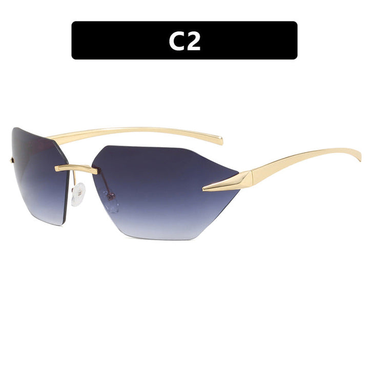 Women's geometric sunglasses with elegant metal frame and polarized lenses Kalsten