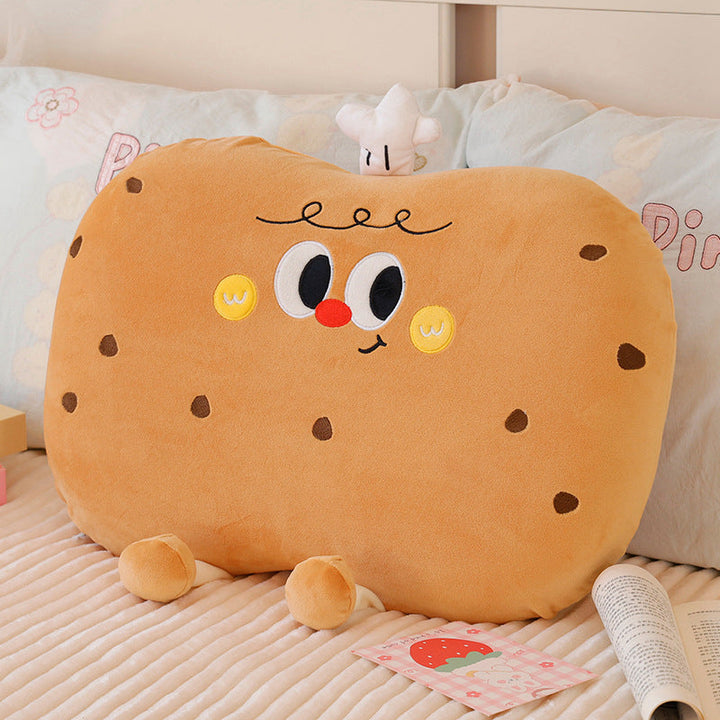 Plush pillow in cookie shape with cute face Kalsten