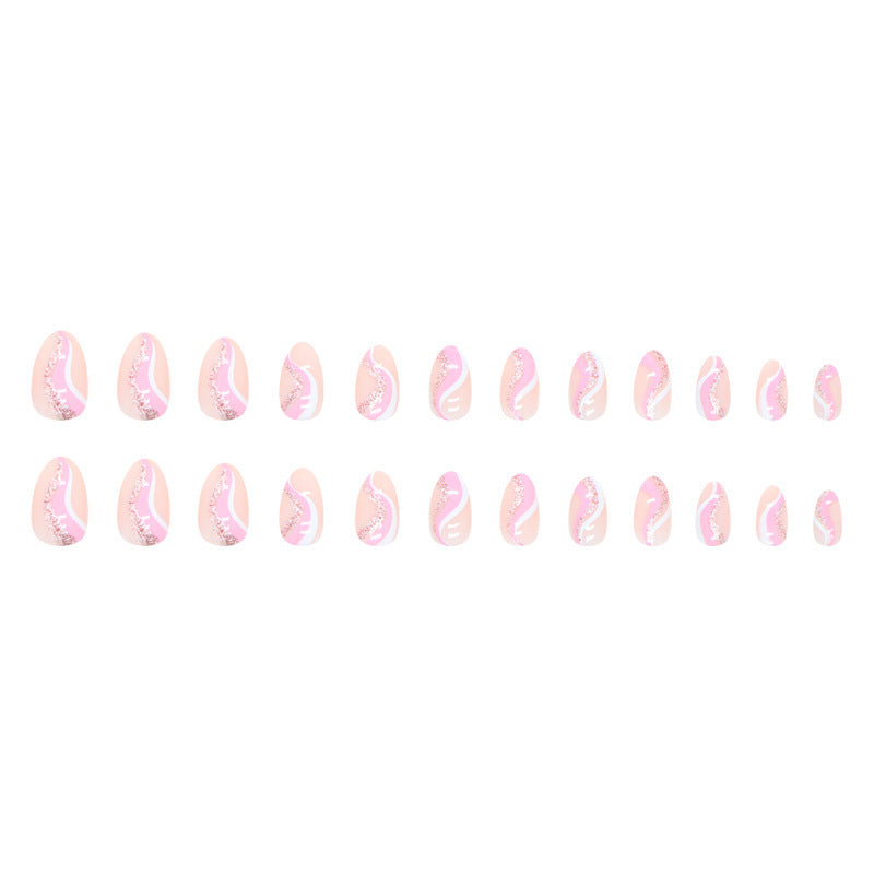 Artistic Wave Design Nail Tips Kalsten