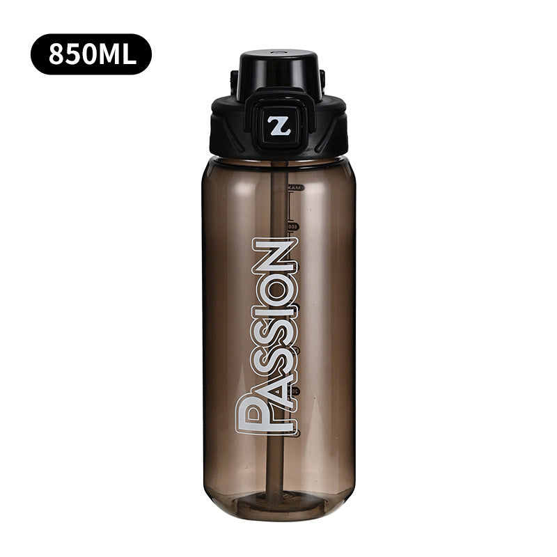Ladies drinking bottle with integrated measuring system and flip-top closure Kalsten