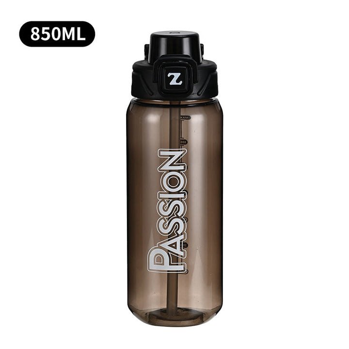 Ladies drinking bottle with integrated measuring system and flip-top closure Kalsten