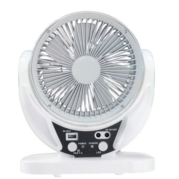 Women's solar-powered fan with LED lights and USB charging function Kalsten