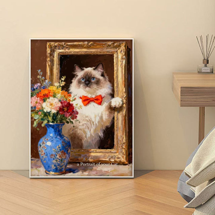 Decorative Cat-Themed Art Print Kalsten