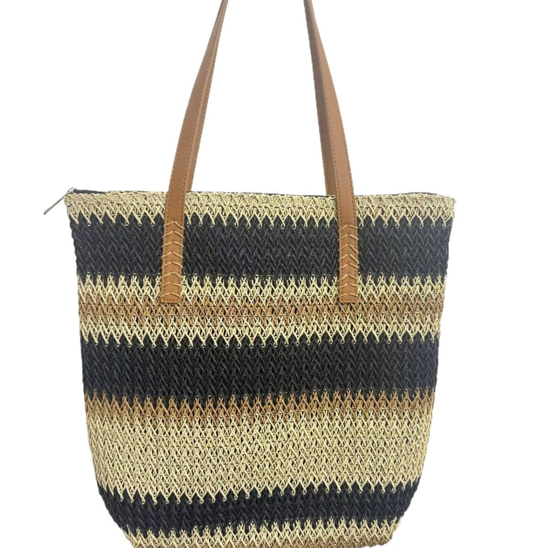 Shopping and beach bag with elegant stripe pattern Kalsten