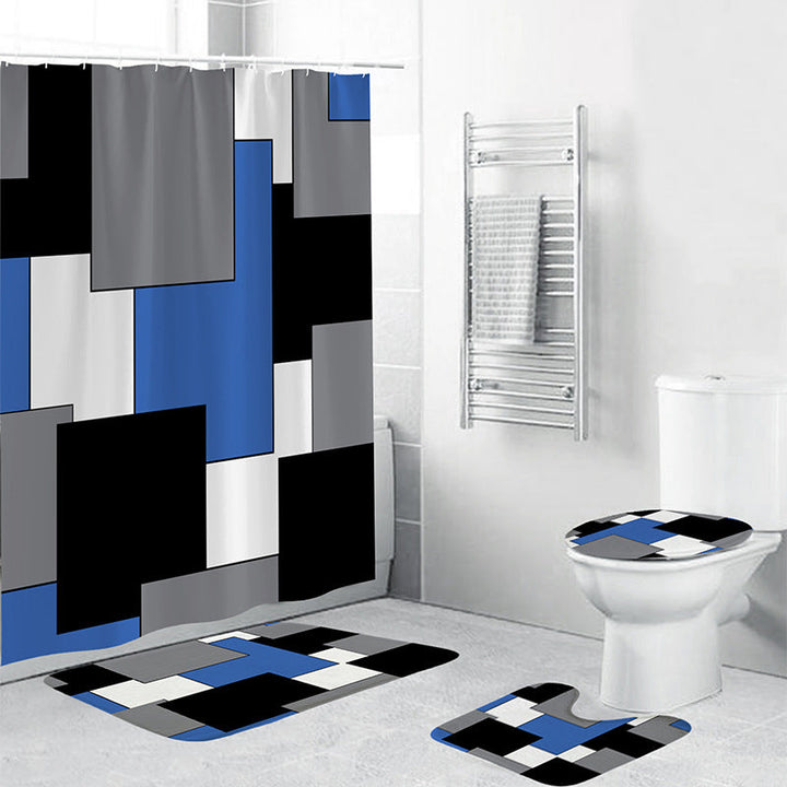 Geometric Pattern Bathroom Accessory Set Kalsten