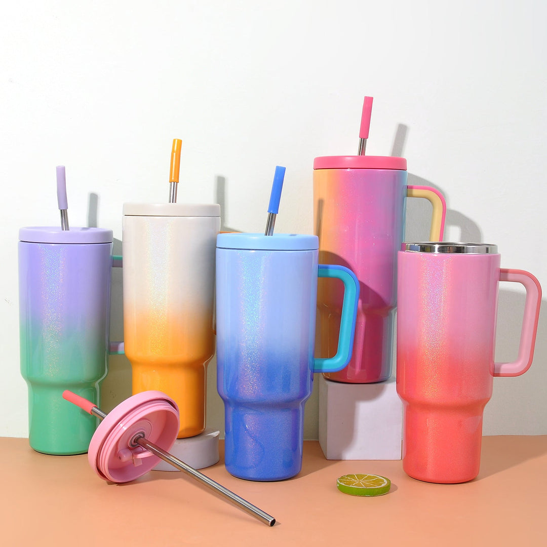 Women High-Quality Insulated Cup with Integrated Straw Kalsten