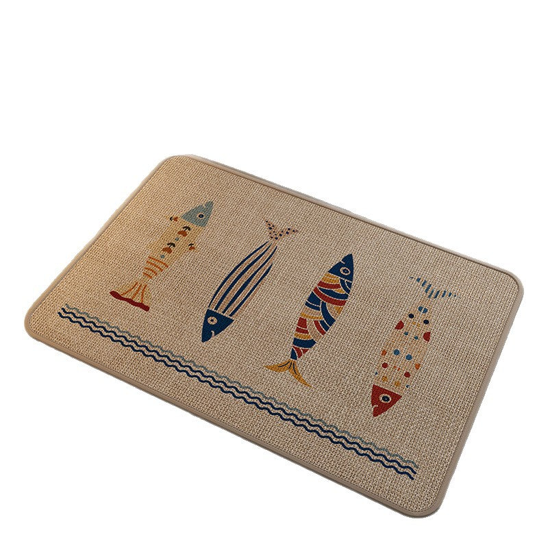 Decorative Cat-Themed Bath Mat Kalsten