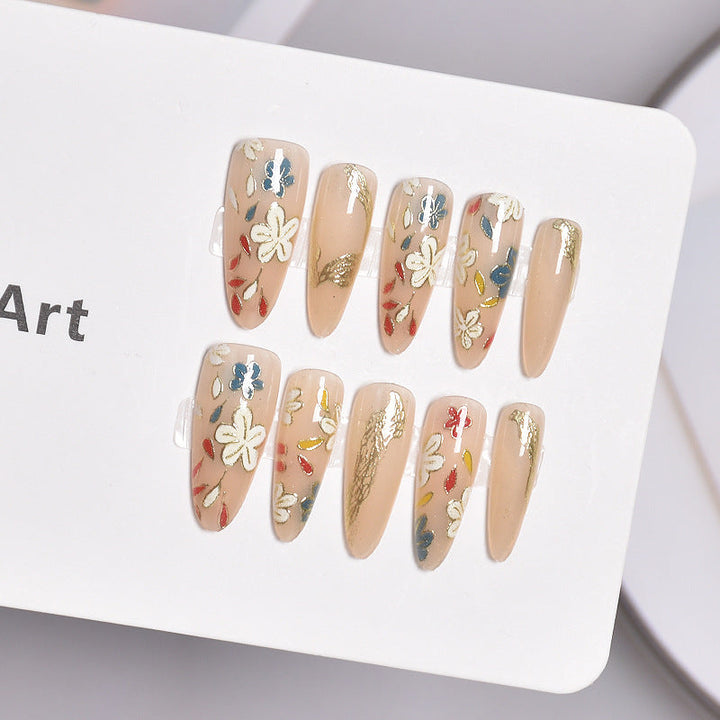 Elegant Floral Design Press-On Nails Kalsten