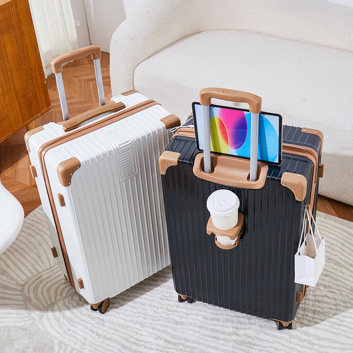 Unisex Textured Multi-Functional Hard-Shell Luggage Kalsten