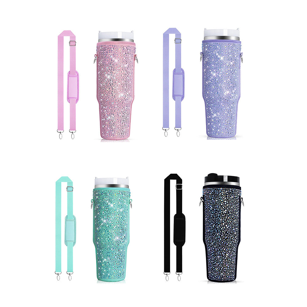 Ladies drinking bottle cover with sparkling rhinestones Kalsten
