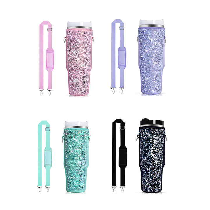 Ladies drinking bottle cover with sparkling rhinestones Kalsten