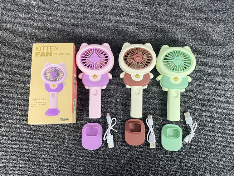 Unisex Portable Mini Hand Fan in Cute Cat Design Kalsten