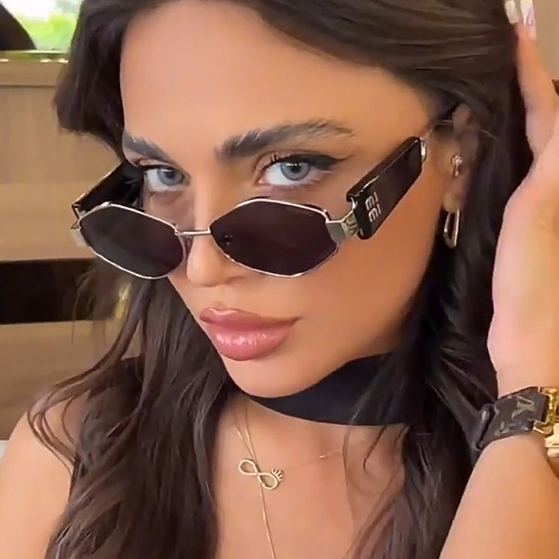 Women's geometric sunglasses with fashionable design and UV protection Kalsten