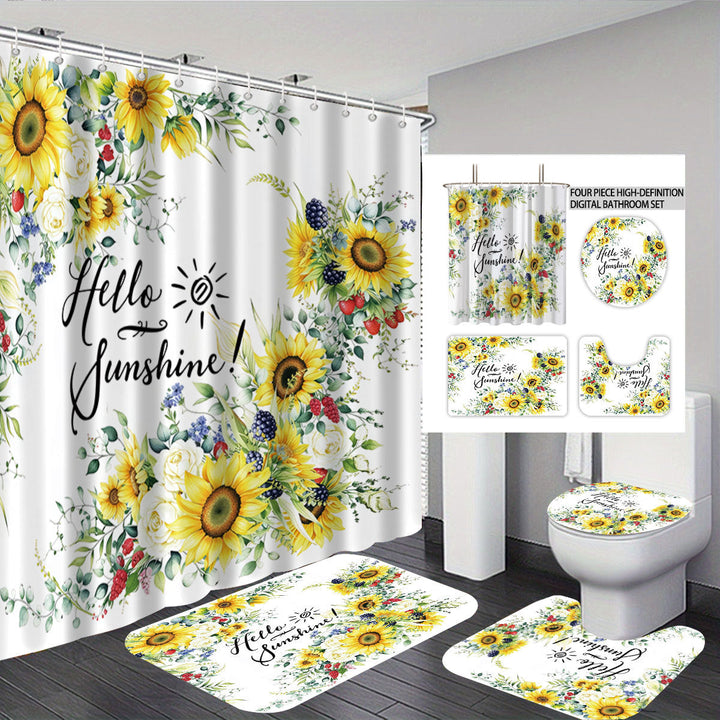 Artistic Dragonfly-Themed Four-Piece Digital Bathroom Set Kalsten