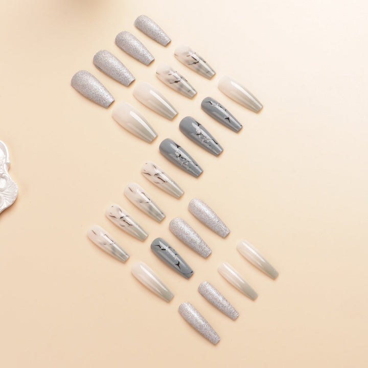 Artistic Marble Effect Press-On Nail Set Kalsten