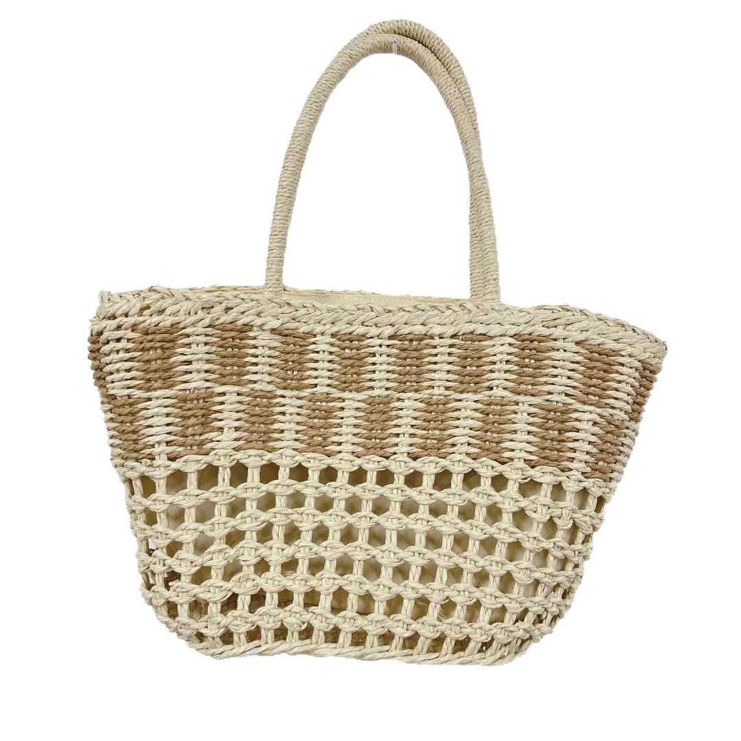 Braided beach bag with airy mesh structure Kalsten