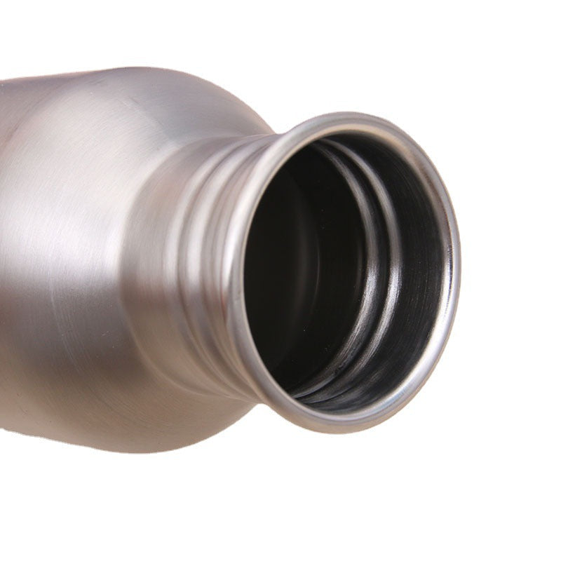 Ladies Elegant Stainless Steel Drinking Bottle with Sustainable Wood Cap Kalsten